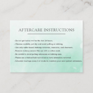 Carte De Visite Extension simple de la Lash verte Microblading