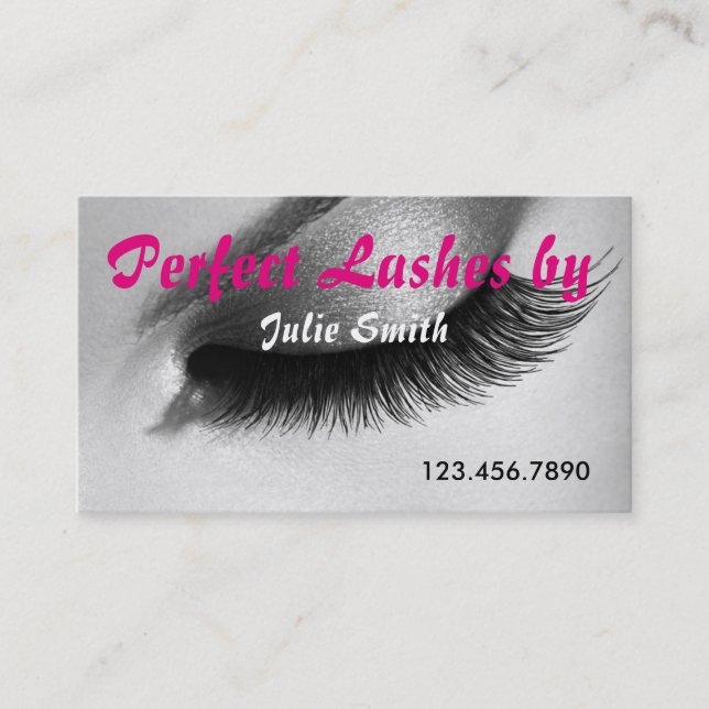 Carte De Visite Extensions de cils Cils Beauté Salon de cosmétolog (Devant)