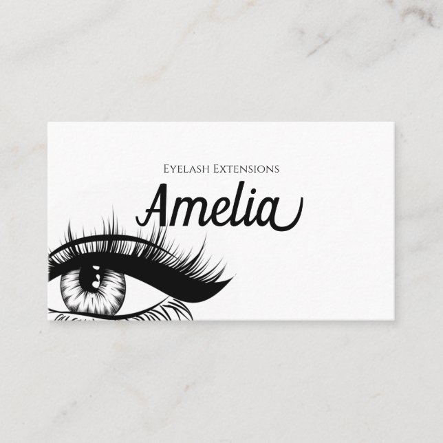 Carte De Visite Extensions de cils professionnelles et bus de micr (Devant)