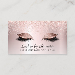 Carte De Visite Extensions de Parties scintillant rose Gold Blush