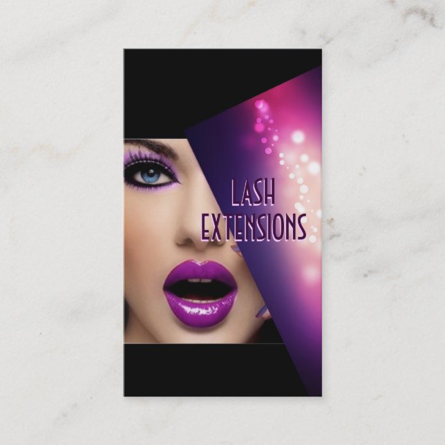 Carte De Visite Extensions Eyelash, Cosmetologue Lash, (Devant)
