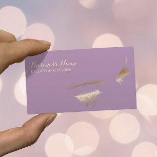 Carte De Visite Extensions Eyelash Gold Chic & Purple