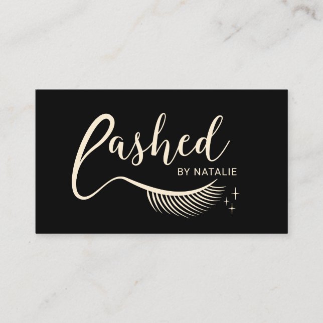 Carte De Visite Extensions Eyelash Lashed Artiste de maquillage Bl (Devant)