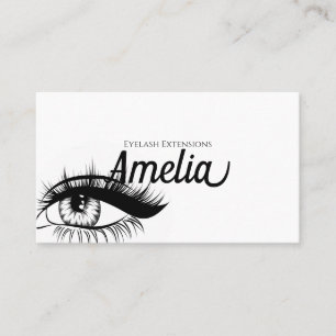 Carte De Visite Extensions Eyelash professionnelles et microblème