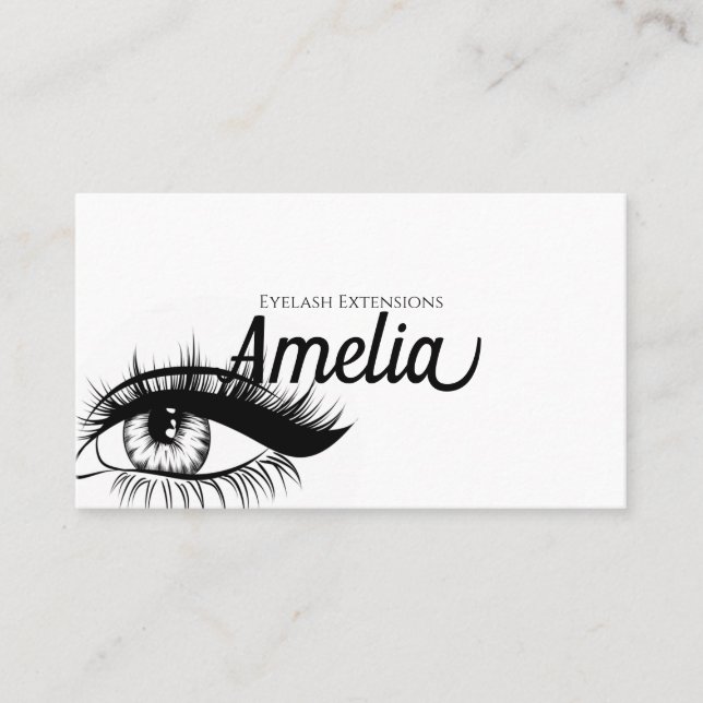 Carte De Visite Extensions Eyelash professionnelles et microblème (Devant)