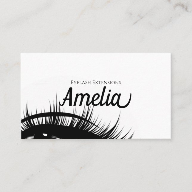 Carte De Visite Extensions Eyelash professionnelles et microblème (Devant)