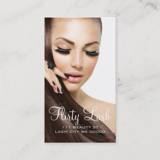Carte De Visite Extensions Eyelash Salon de cosmétologiste Lash (Devant)