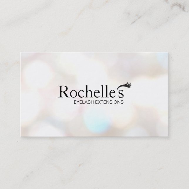 Carte De Visite Extensions Eyelash Salon Subtle Bokeh (Devant)