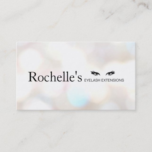 Carte De Visite Extensions Eyelash Salon Subtle Bokeh (Devant)
