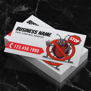 Carte De Visite Exterminateur de bedbug professionnel de lutte ant