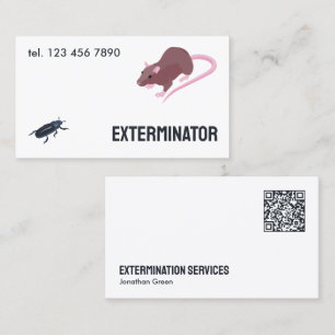 Carte De Visite Exterminateur de ravageurs rongeurs QR
