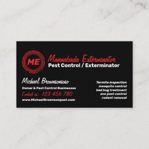 Carte De Visite Exterminateur professionnel de lutte antiparasitai