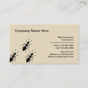 Carte De Visite Exterminateur Professionnel Et Lutte Antiparasitai