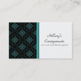 Carte de visite Extravagance moderne, Turquoise
