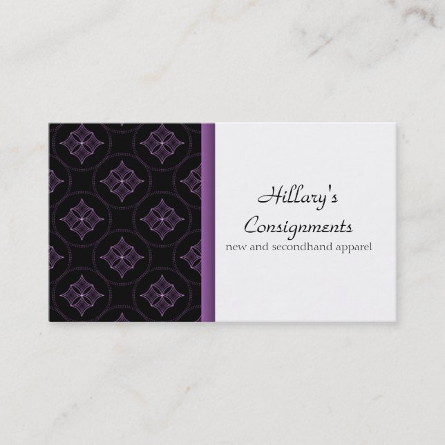 Carte de visite Extravagance moderne, violet (Devant)