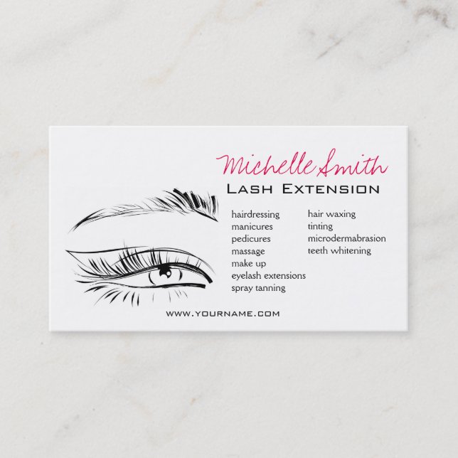 Carte De Visite Eye Sketch Mascara Lash Extension (Devant)