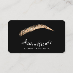 Carte De Visite Eyebrow lashes rose or nom parties scintillant gla