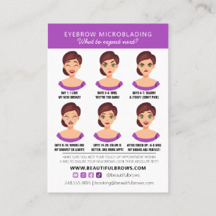 Carte De Visite Eyebrow Microblading Aftercare Quoi attendre Appt
