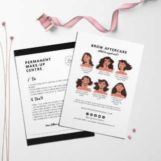 Carte De Visite Eyebrow Permanent Maquillage Instructions de posts