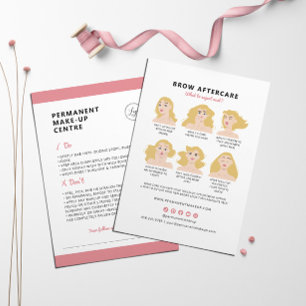 Carte De Visite Eyebrow Permanent Maquillage Instructions de posts