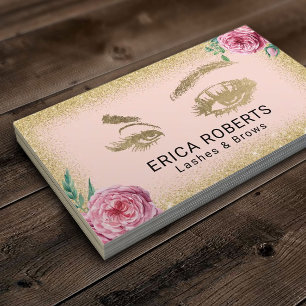 Carte De Visite Eyelash Artiste de maquillage Parties scintillant