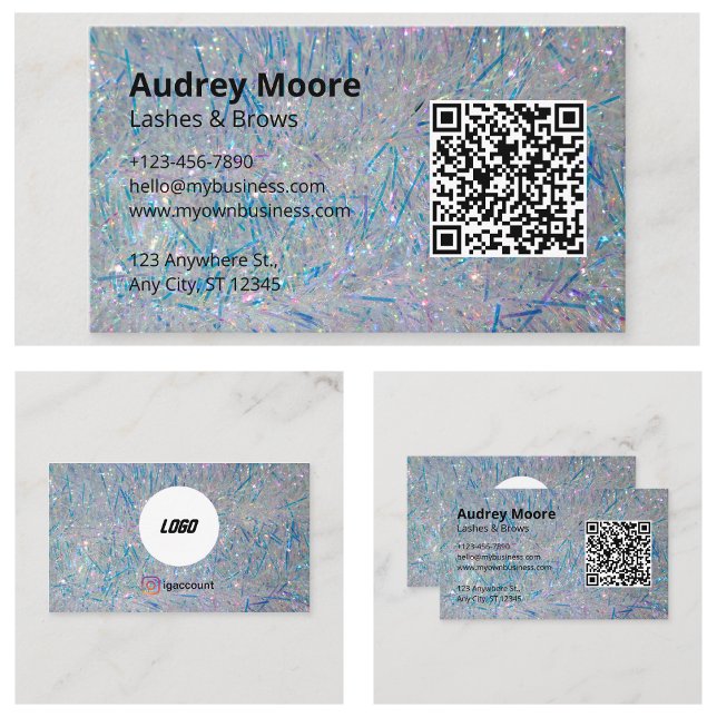 Carte De Visite Eyelash Brows technologie de nettoyage (Eyelash Brows Lash Tech Business Card
)