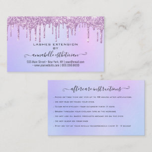 Carte De Visite Eyelash Extension Parties scintillant d'enseigneme