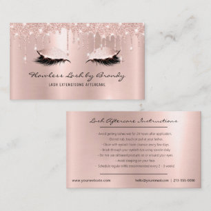 Carte De Visite Eyelash Extensions Après soins Glam Lashes