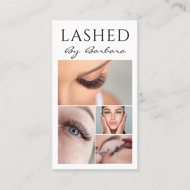 Carte De Visite Eyelash Extensions Barre Lash Artiste maquillage m (Devant)