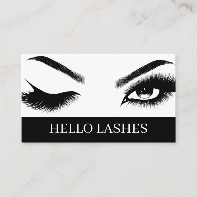 Carte De Visite Eyelash Extensions Beauté Salon Spa Voiture d'affa (Devant)