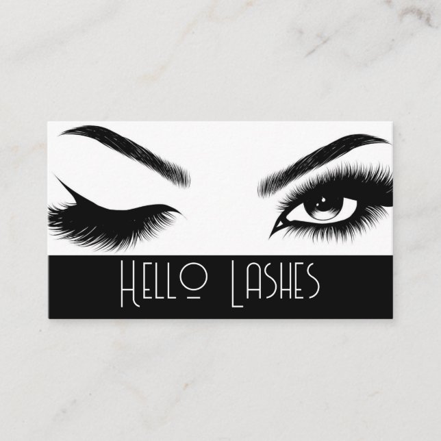 Carte De Visite Eyelash Extensions Beauté Salon Spa Voiture d'affa (Devant)