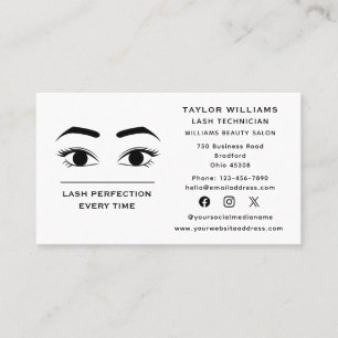Carte De Visite Eyelash Extensions Lashes Lash Yeux Social Media