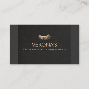 Carte De Visite Eyelash Extensions Salon et Spa Noir