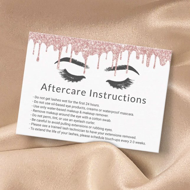 Carte De Visite Eyelash Lash Salon Rose Gold Drives (Créateur téléchargé)