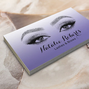 Carte De Visite Eyelash Maquillage Artiste Pastel Purple Beauty Sa