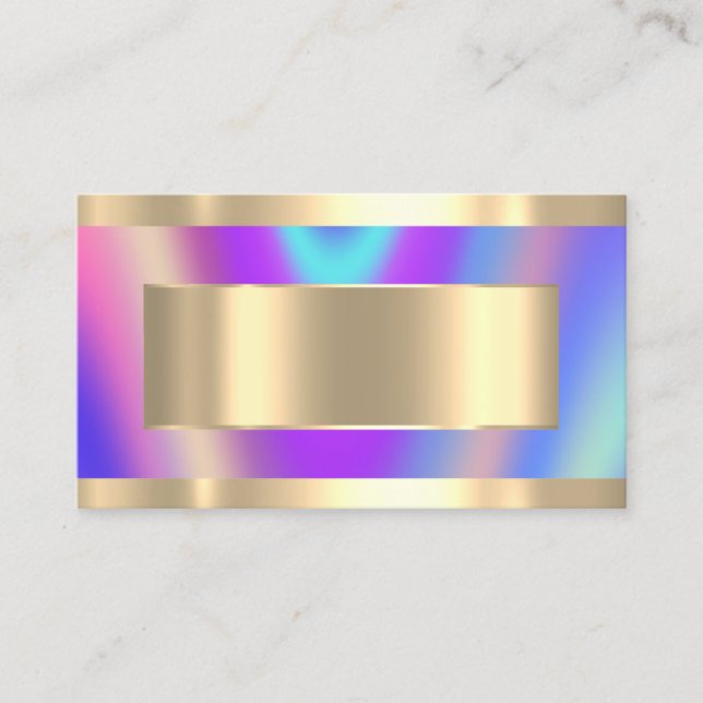 Carte De Visite Eyelash Maquillage QR Code Logo Holographe Simplem (Devant)