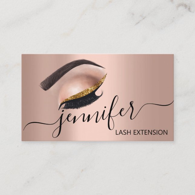 Carte De Visite Eyelash Prolongation Maquillage Artiste Brows (Devant)
