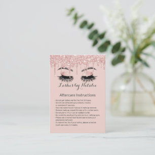 Carte De Visite Eyelash Salon Blush Rose Gold Drivers
