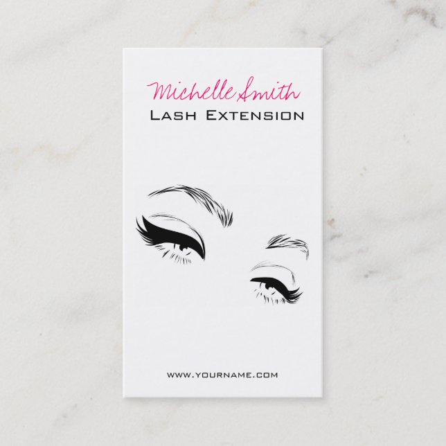 Carte De Visite Eyelashes sourcils sourds Maquillage permanent Art (Devant)