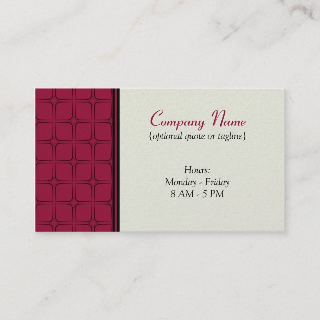 Carte de visite Fab rétro, Magenta (Devant)