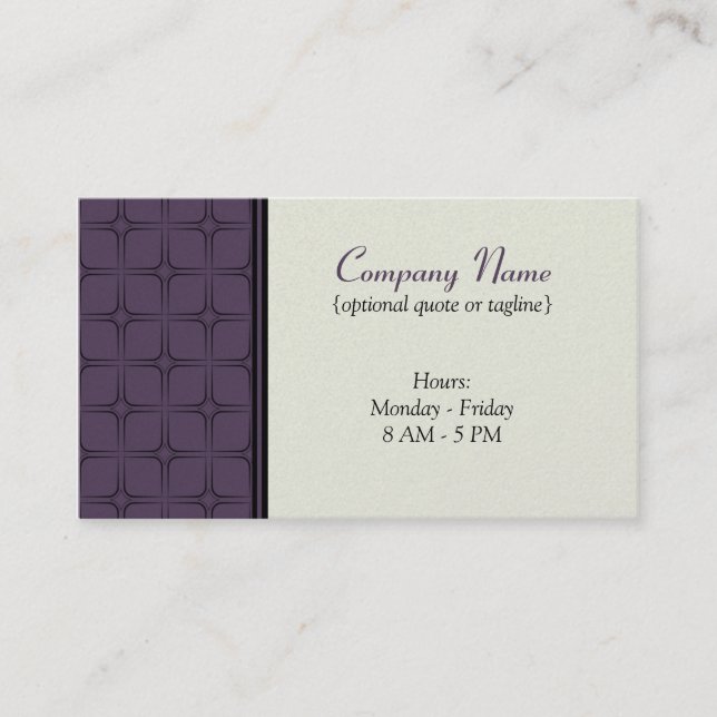 Carte de visite Fab Rétro, Plum (Devant)