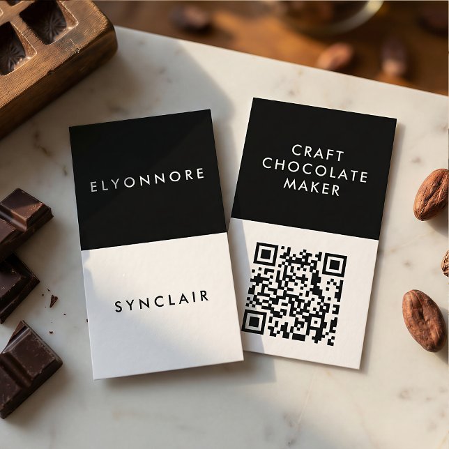 Carte De Visite Fabricant de Chocolat Artisanal Moderne Minimalist (Créateur téléchargé)