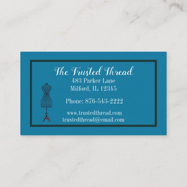 Carte De Visite Fabricant De Soudure En Seamstress Fabricant Manne (Dos)