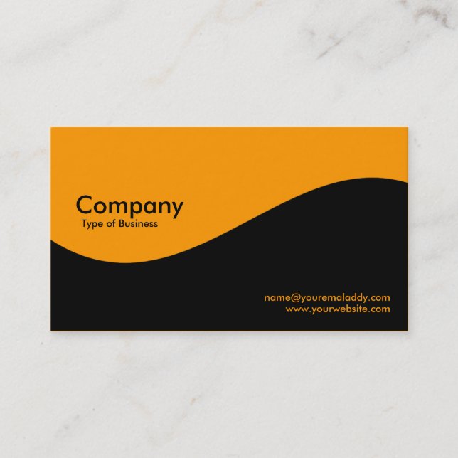 Carte De Visite Fabrication de vagues - orange et noir (Devant)
