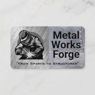 Carte De Visite Fabrication Travail de Col bleu Soudage