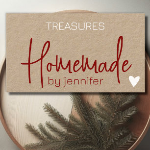 Carte De Visite Fabriqué maison artisanal Artisanat Signature de c