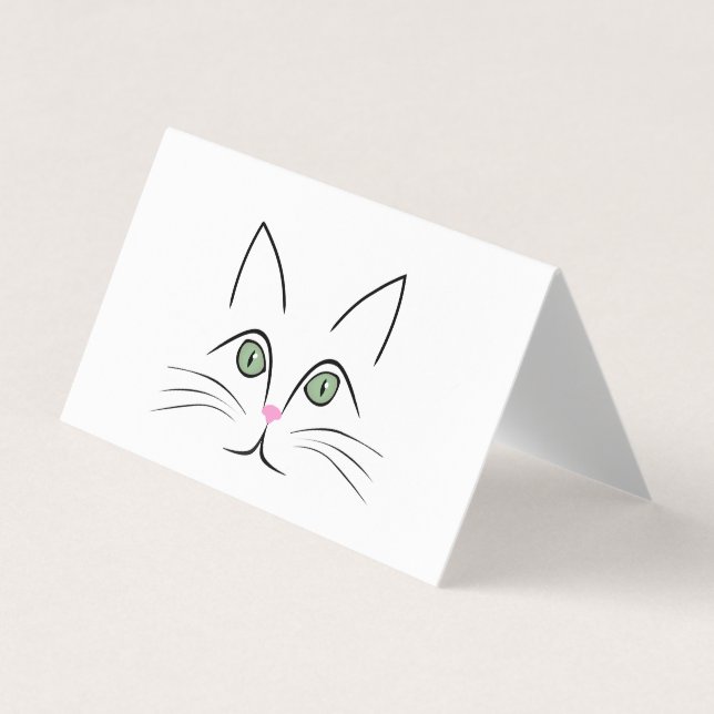 Carte De Visite Face de chat (Devant)