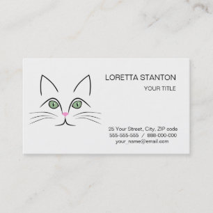 Carte De Visite Face de chat