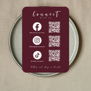 Carte De Visite Facebook Instagram Tiktok QR Code Bourgogne