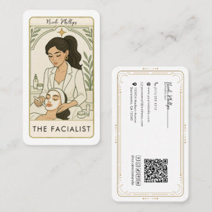 Carte De Visite Facialist Skcare Tarot Social Media QR
